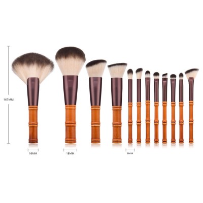 12pcs bamboo makeup brushes good quality cosmetics brush beauty fashion makeup brush kits