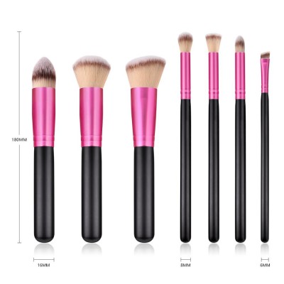 Cheap classical makeup brush women soft synthetic hair beauty 7pcs cosmetic kit makeup brushes sets tools